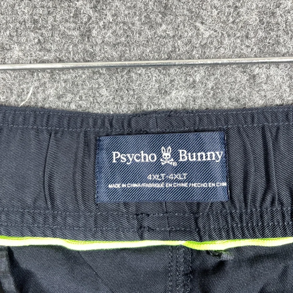 Psycho Bunny Willis Stretch Tencel Shorts Windsurfer Black Big/Tall Size 4XLT
